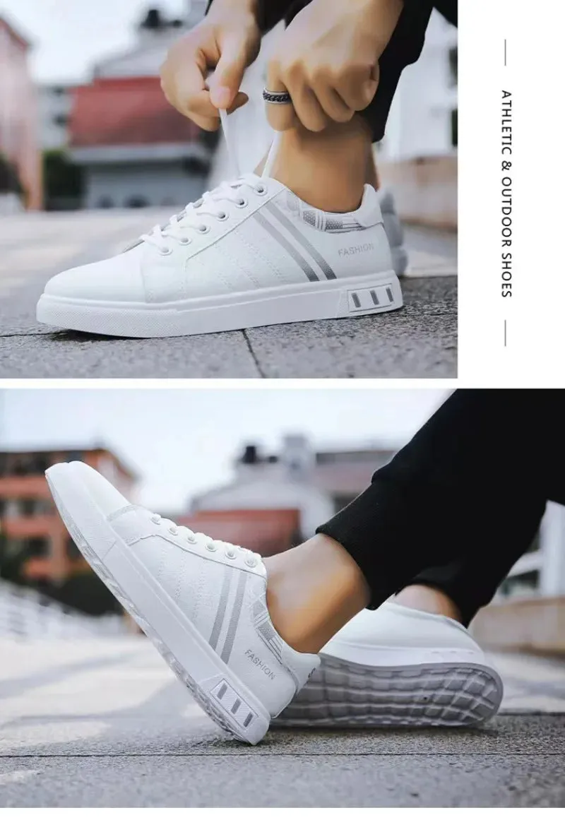 Men's Sneakers White Casual Shoes Spring Autumn New 2024 Outdoor Sport Shoes for Men Fashion Walking Flat Shoe Tenis Para Hombre