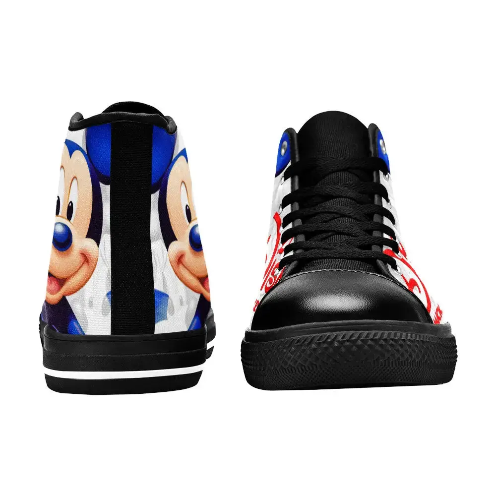 Mickey mouse Shoes High Top Sneakers for Kids and Adults
