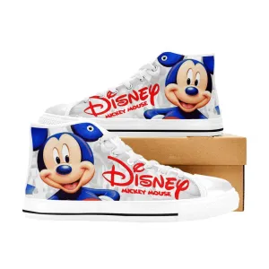 Mickey mouse Shoes High Top Sneakers for Kids and Adults