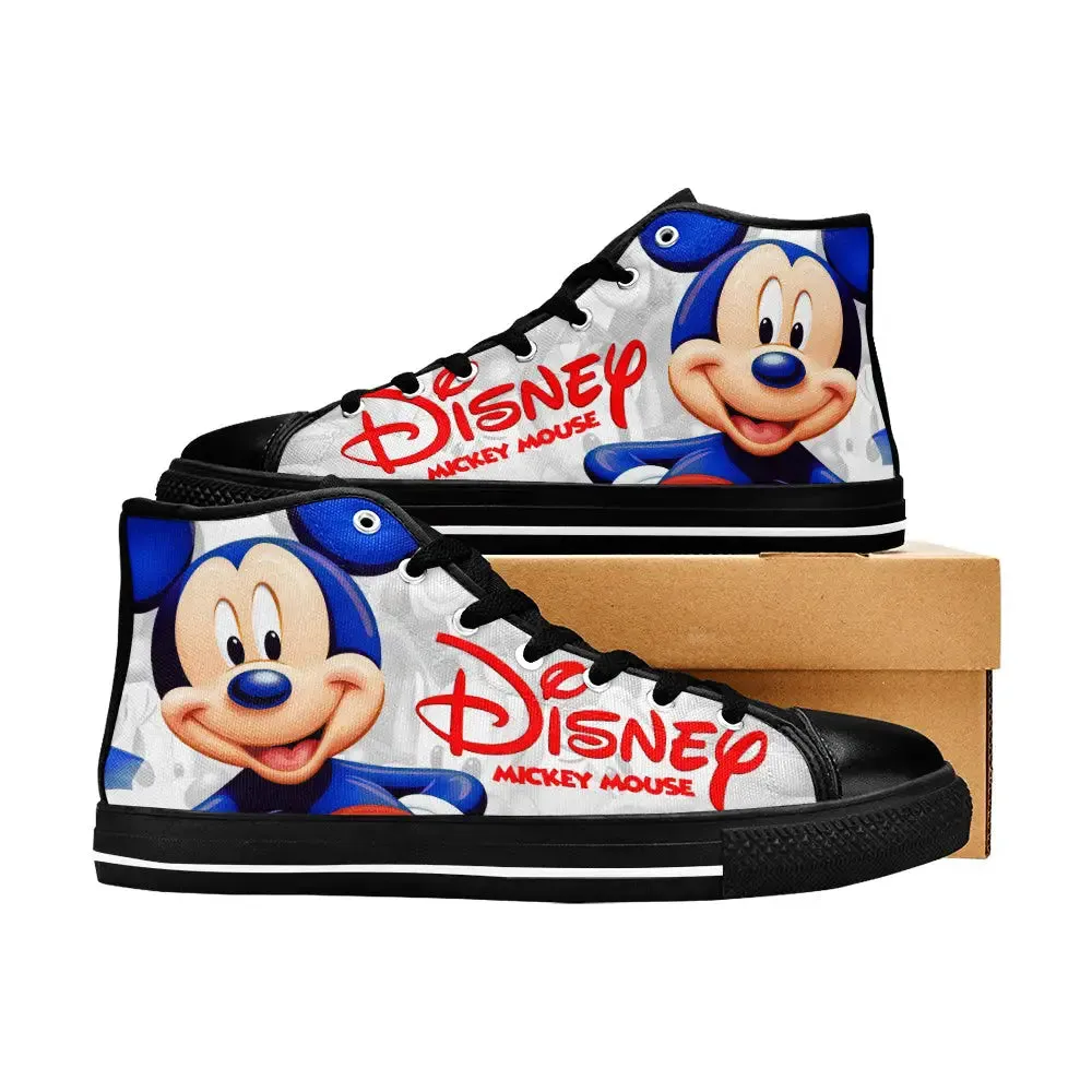 Mickey mouse Shoes High Top Sneakers for Kids and Adults