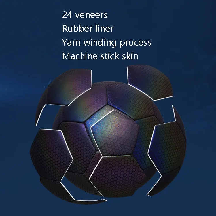 MILACHIC Night Light Football PU Opera Sewed School Training Football(No.4 Reflective Tree Root 5056)
