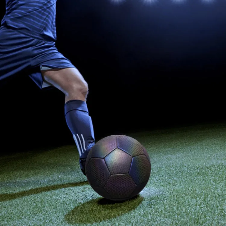 MILACHIC Night Light Football PU Opera Sewed School Training Football(No.4 Reflective Tree Root 5056)