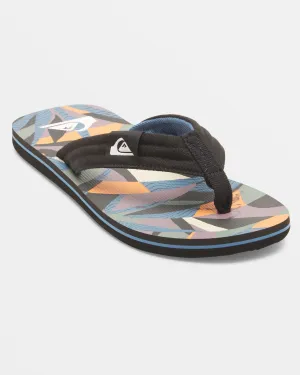 Molokai Layback Sandals - Black/Orange/Blue