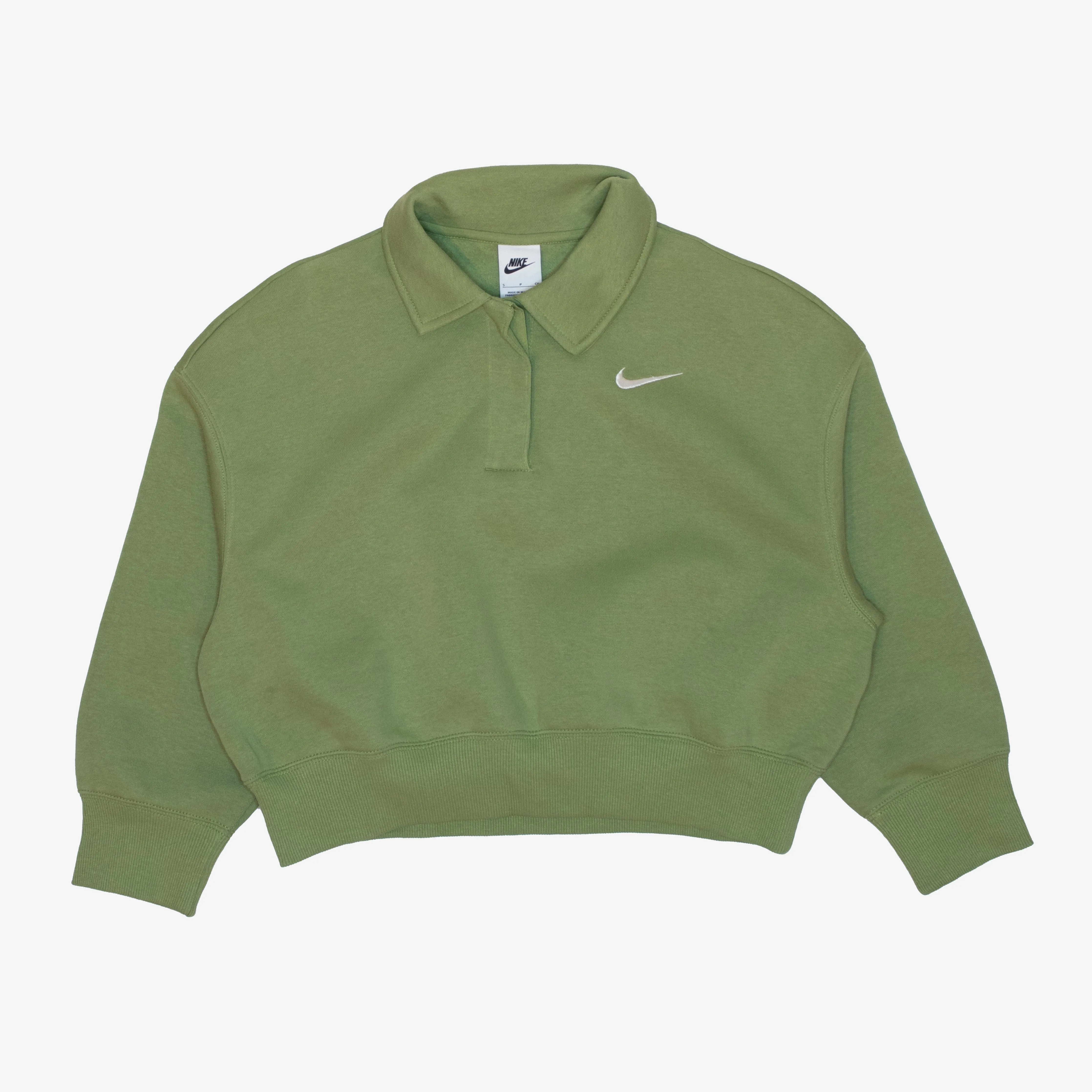 Nike Phnx Fleece Crop 3Q Polo Wmns