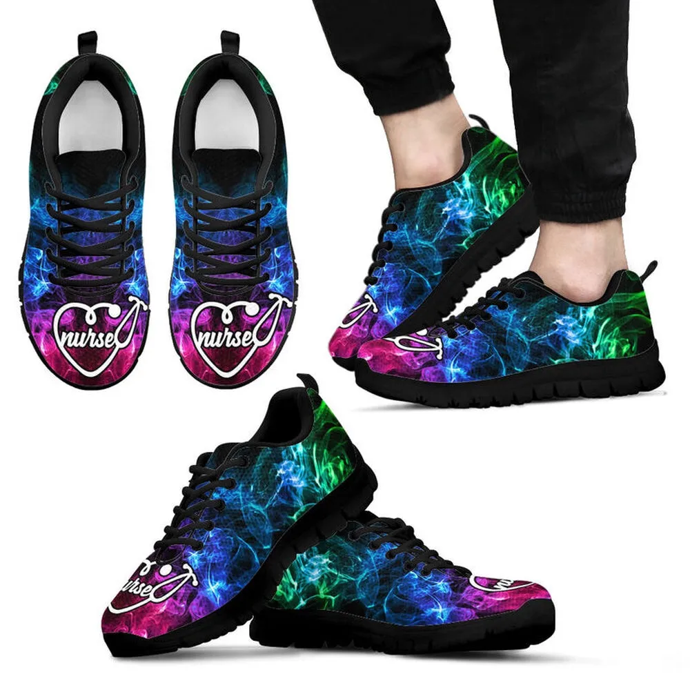Nurse Sneaker, Nurse Smoking Black Soles Sneakers Shoes, Best Shoes For Nurses