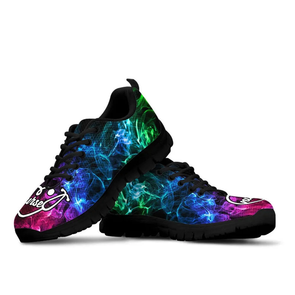 Nurse Sneaker, Nurse Smoking Black Soles Sneakers Shoes, Best Shoes For Nurses