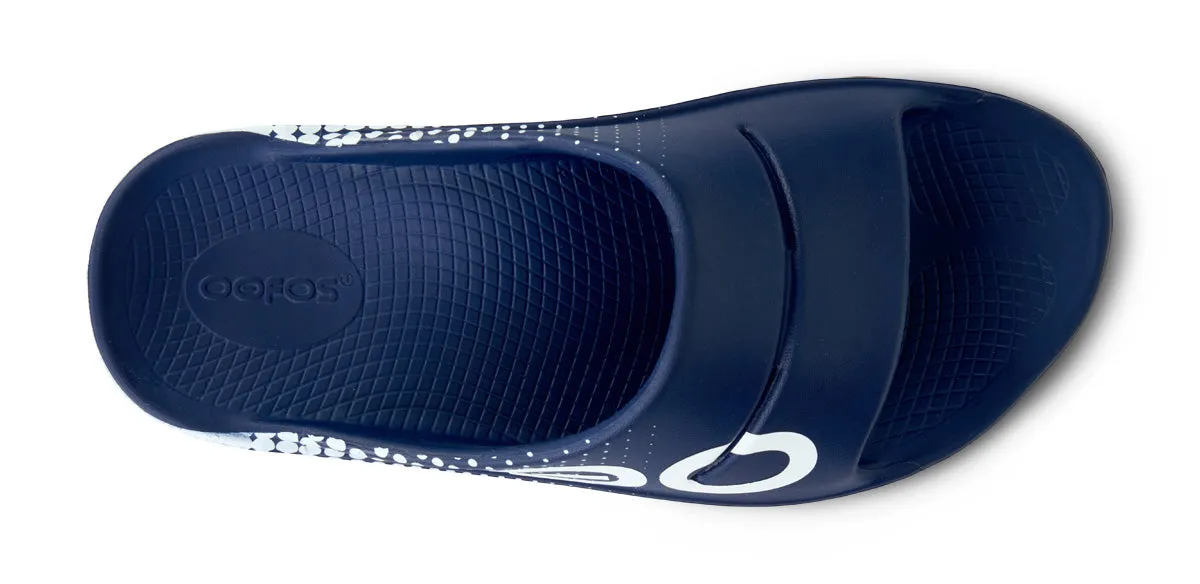 OOFOS Women's OOahh Sport Slide - Navy Matrix