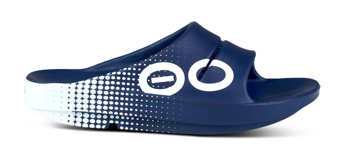 OOFOS Women's OOahh Sport Slide - Navy Matrix