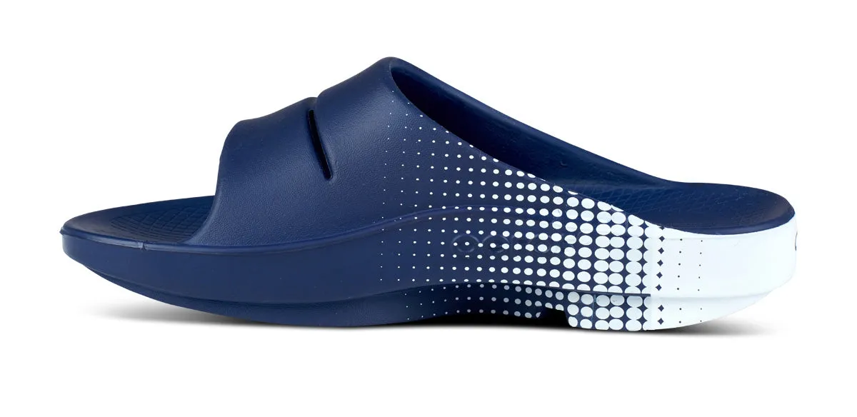 OOFOS Women's OOahh Sport Slide - Navy Matrix