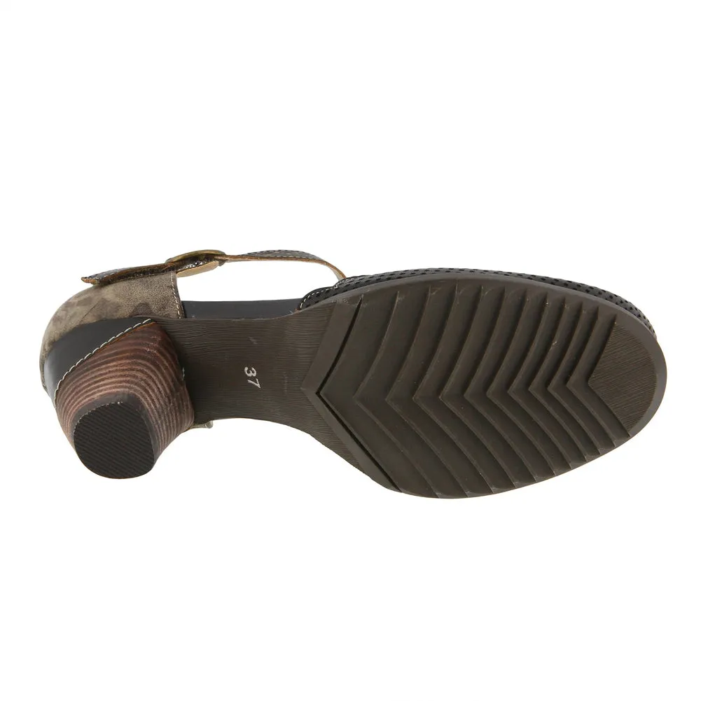 Parchelle in Black Multi Leather by L'Artiste