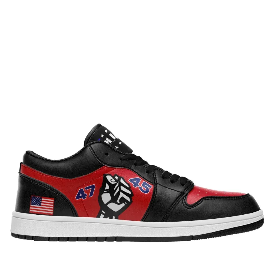 Personalized Trump Sneakers, Custom 45-47 Trump Shoes, Patriotic Shoes
