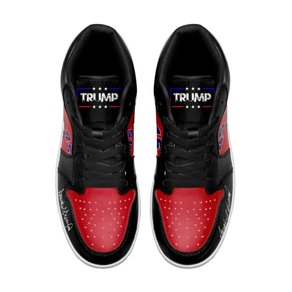 Personalized Trump Sneakers, Custom 45-47 Trump Shoes, Patriotic Shoes