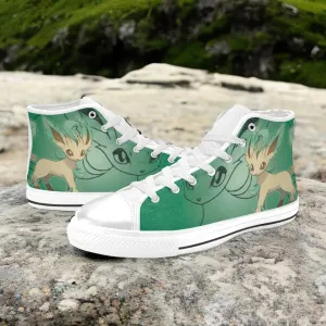 Pokemon Leafeon Shoes High Top Sneakers for Kids and Adults