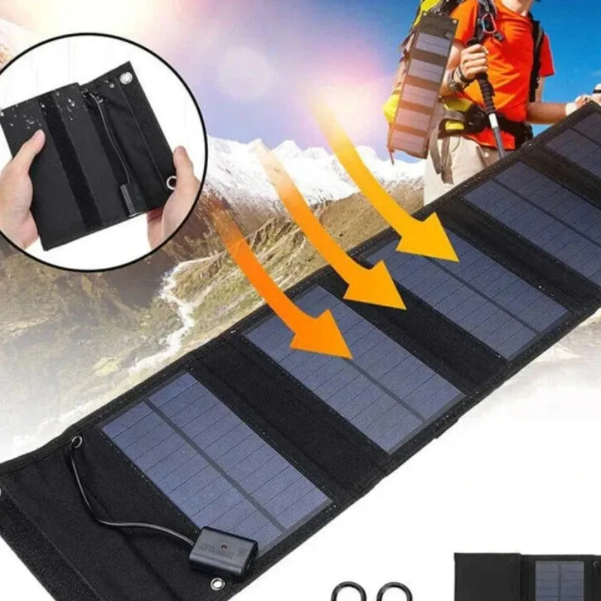 Portable Solar Panel with USB Charging for Cell Phone