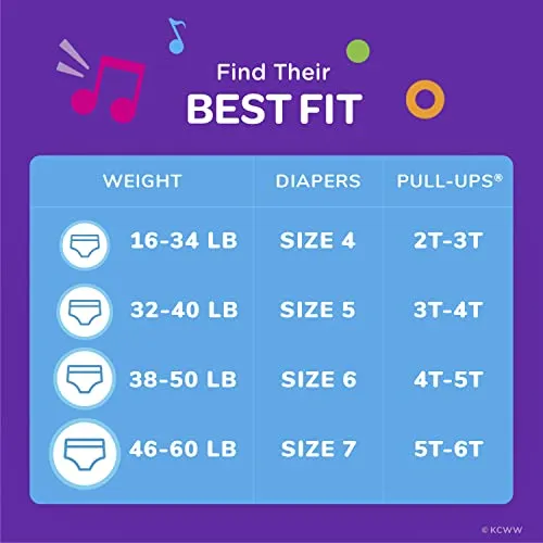 Pull-Ups Boys' Potty Training Pants, 2T-3T (16-34 lbs), 124 Count (4 Packs of 31), Packaging May Vary