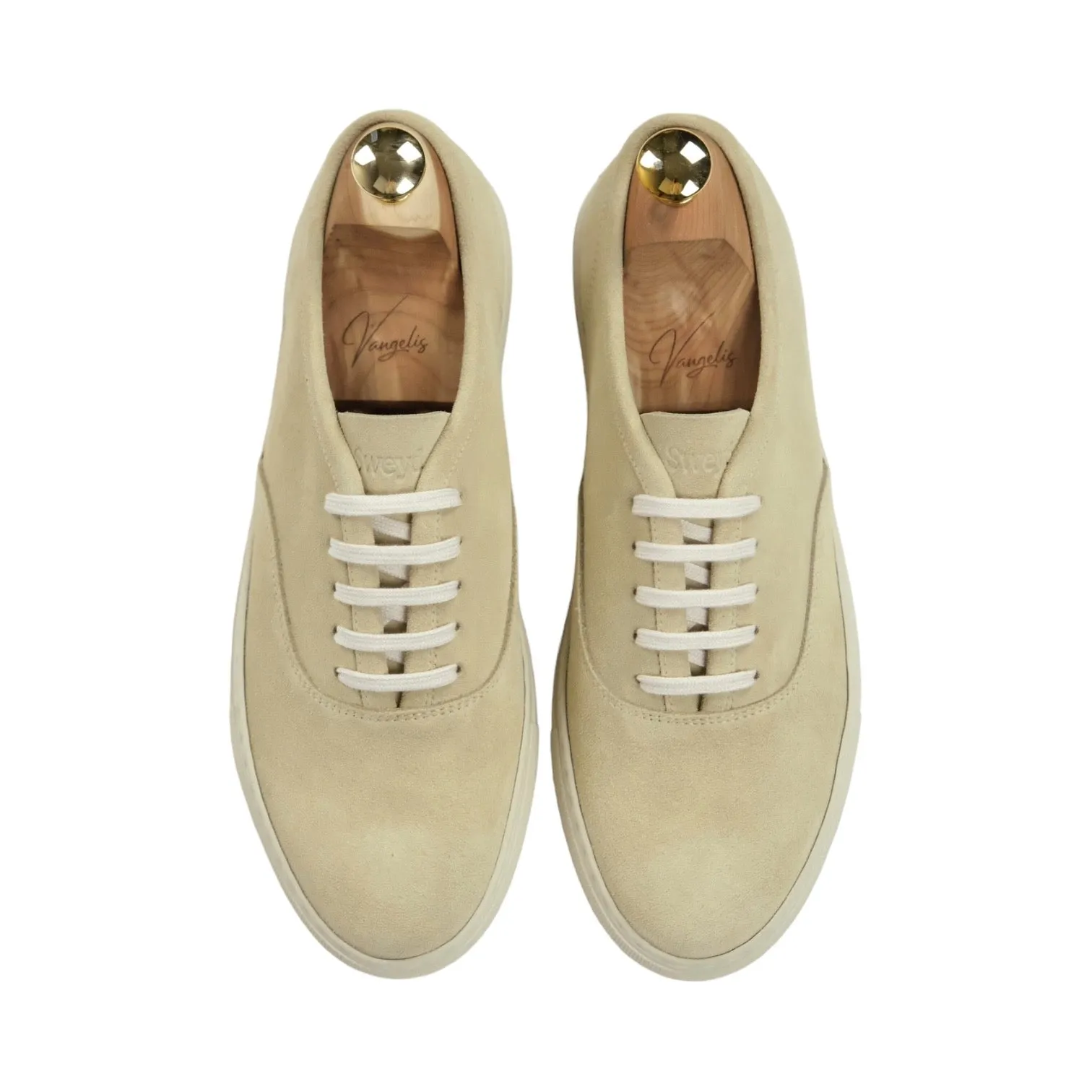 Sweyd - Beige Suede Doek Shoes EU 41-45