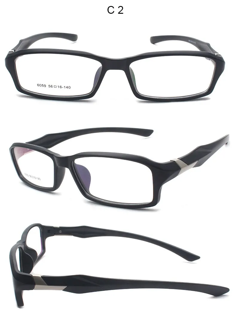 Unisex Sports Full Plastic Titanium Frame Eyeglasses 6059