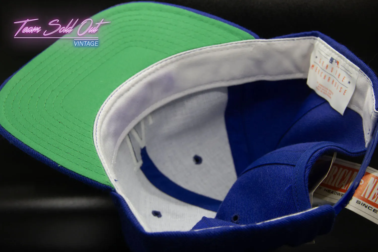 Vintage American Needle Los Angeles Dodgers Plain Logo Snapback Hat MLB