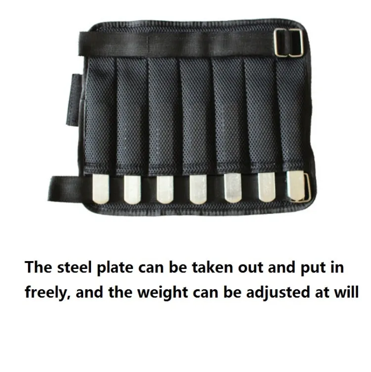 Weight-Bearing Running Sandbag Leg&Hand Lead Steel Plate Adjustable Sports Invisible Sandbag, Weight: 2kg for Legs