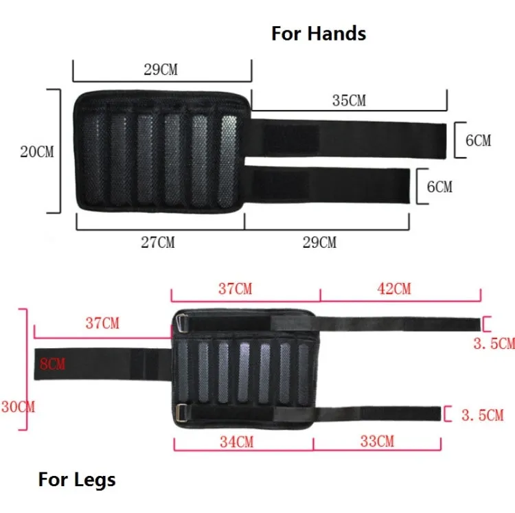 Weight-Bearing Running Sandbag Leg&Hand Lead Steel Plate Adjustable Sports Invisible Sandbag, Weight: 2kg for Legs