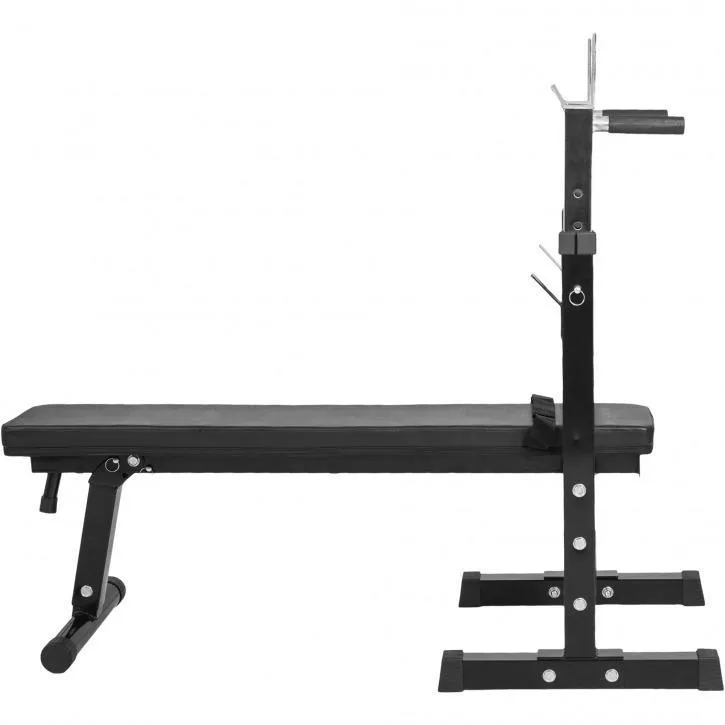 Weight Bench - Black with 100KG Vinyl Weight Set - Starlock (Combo)