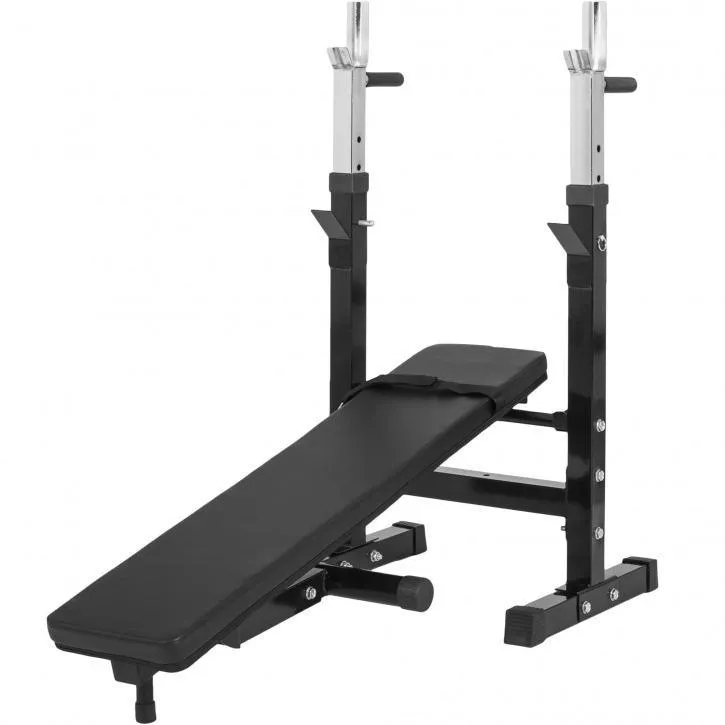 Weight Bench - Black with 100KG Vinyl Weight Set - Starlock (Combo)