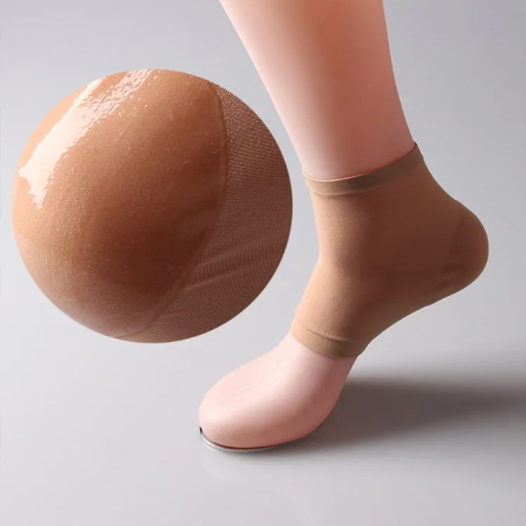 Winter Anti-cracking Silicone Moisturizing Heel Socks, One Pair, Size:M Code (39-43)(Skin Color)
